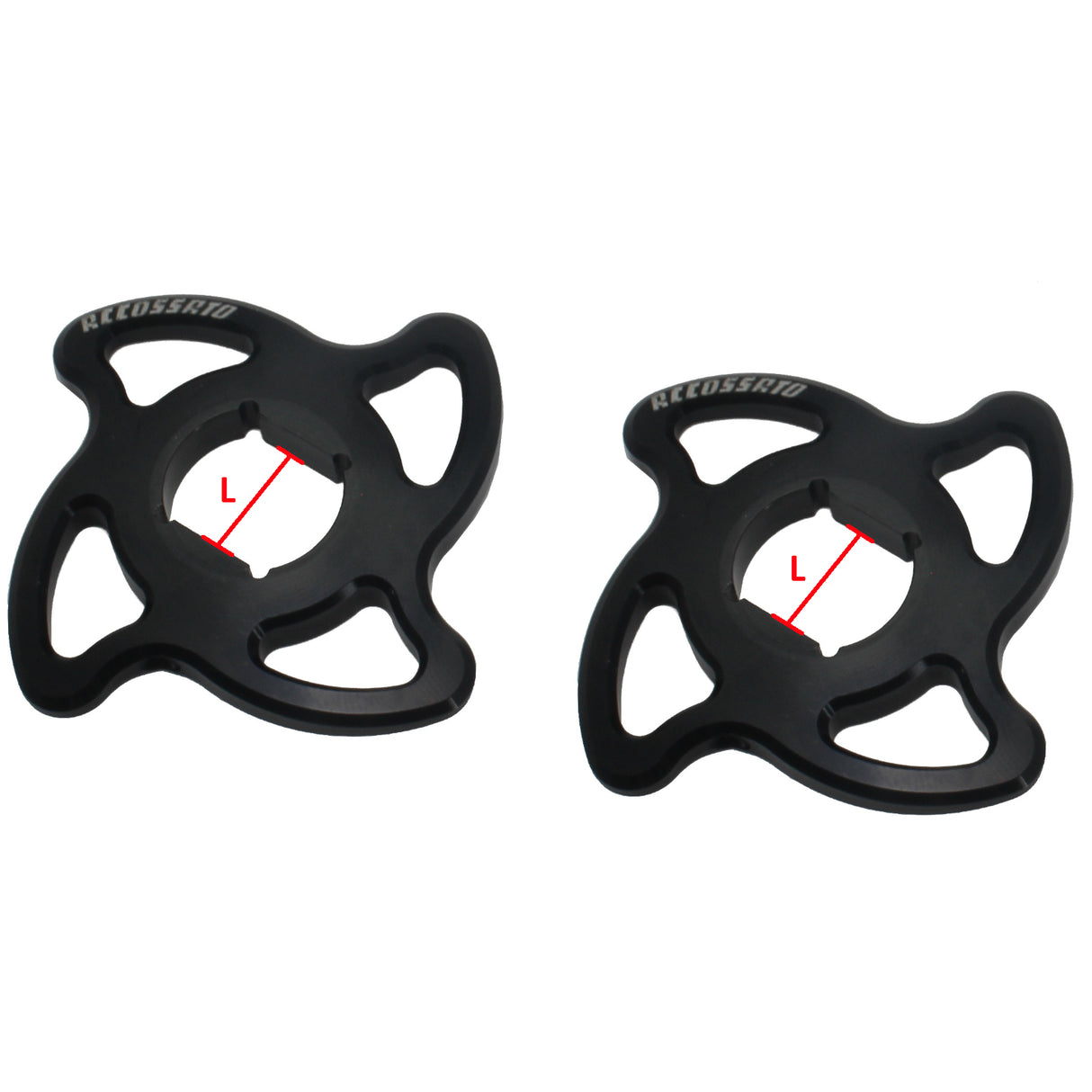 Ghiera precarico forcella Accossato, misura L  da 14 mm, disponibile in vari colori. La confezione contiene 02 articoli