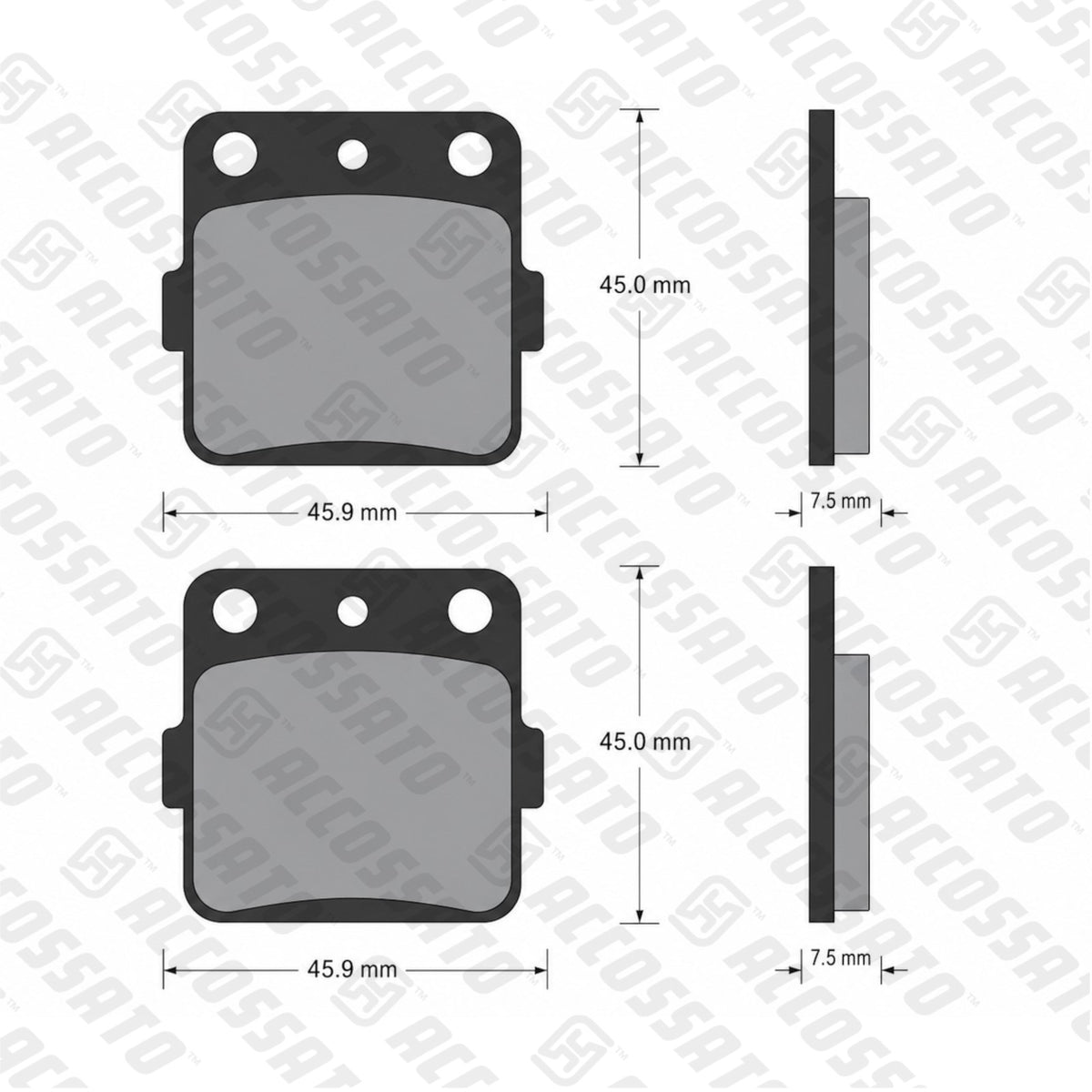 Pastiglie freno per Honda, Kawasaki, Suzuki, Yamaha marca Accossato codice AGPA111