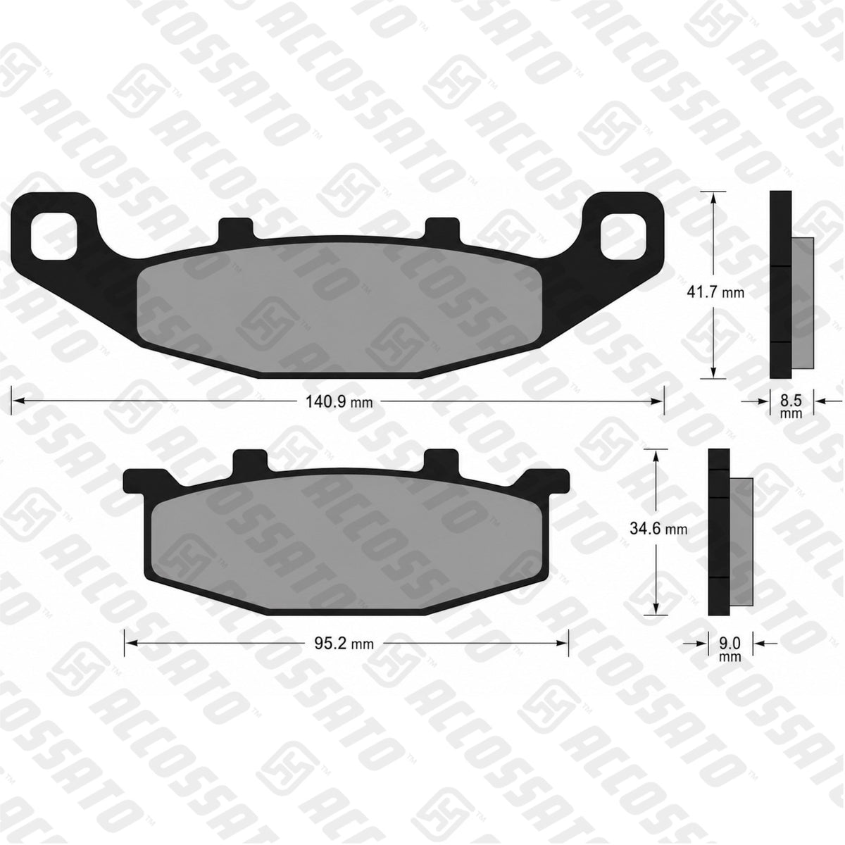 Pastiglie freno per Kawasaki, Suzuki marca Accossato codice AGPA153