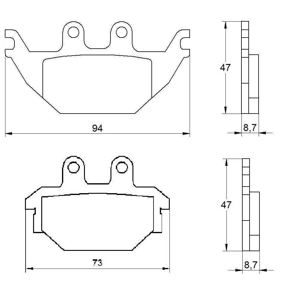 Pastiglie freno per Kawasaki, Yamaha marca Accossato codice AGPA173