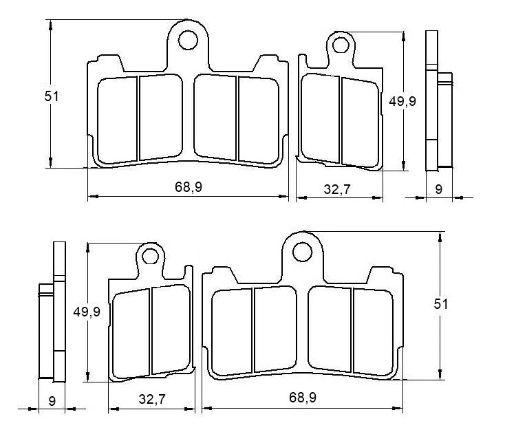 Pastiglie freno per Honda marca Accossato codice AGPA193
