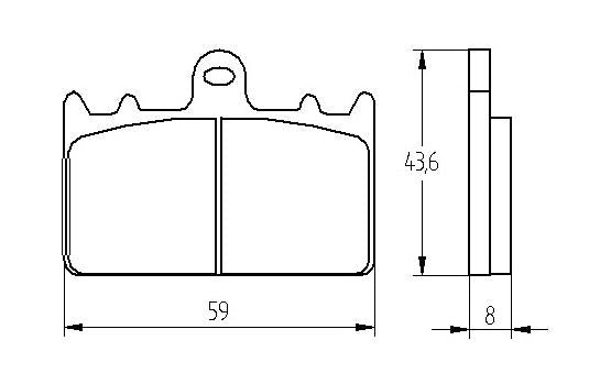Pastiglie freno per Kawasaki marca Accossato codice AGPA201