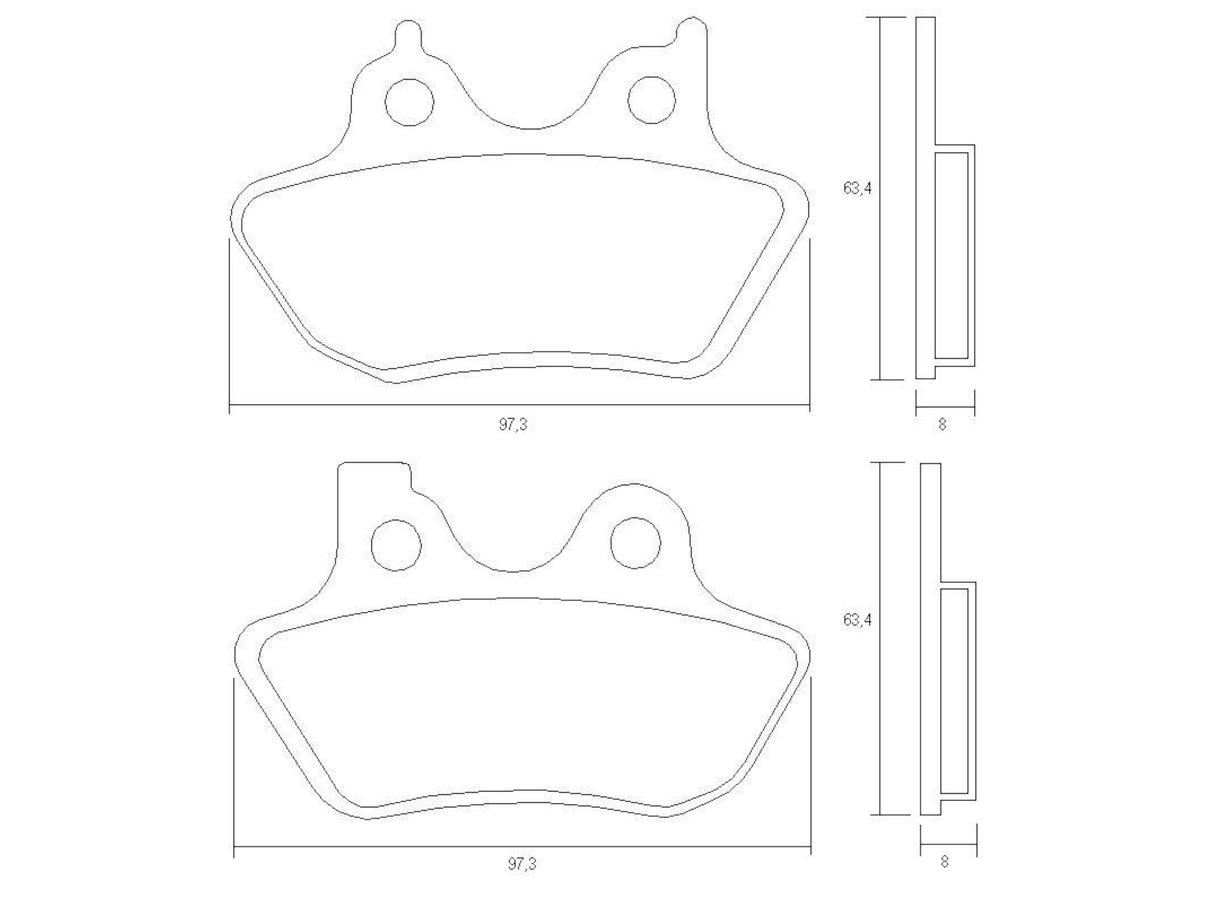 Pastiglie freno per Harley Davidson marca Accossato codice AGPA215
