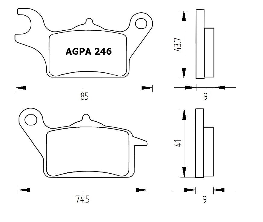 Pastiglie freno per Yamaha marca Accossato codice AGPA246