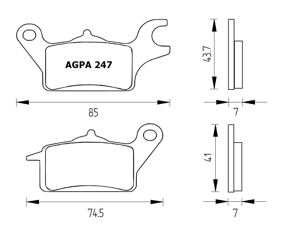 Pastiglie freno per Kawasaki marca Accossato codice AGPA247