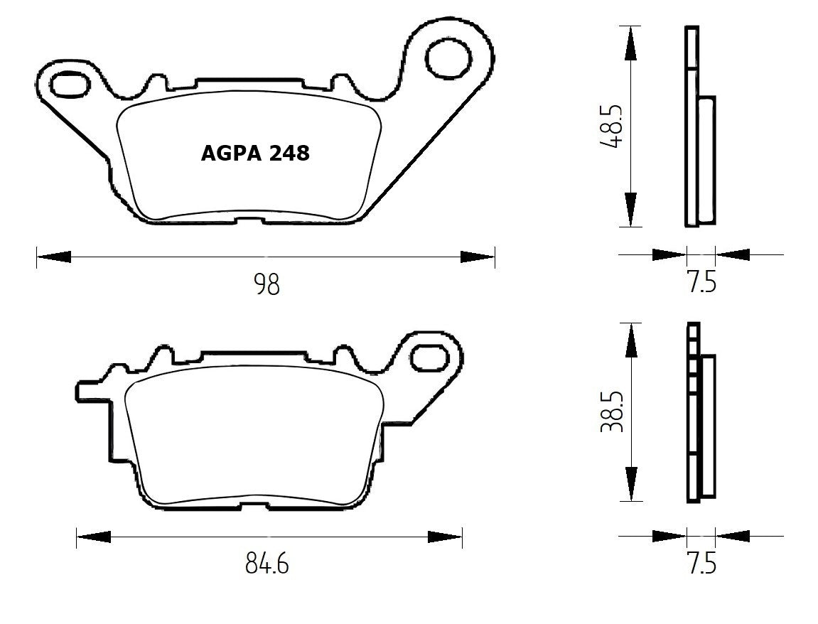 Pastiglie freno per Yamaha marca Accossato codice AGPA248