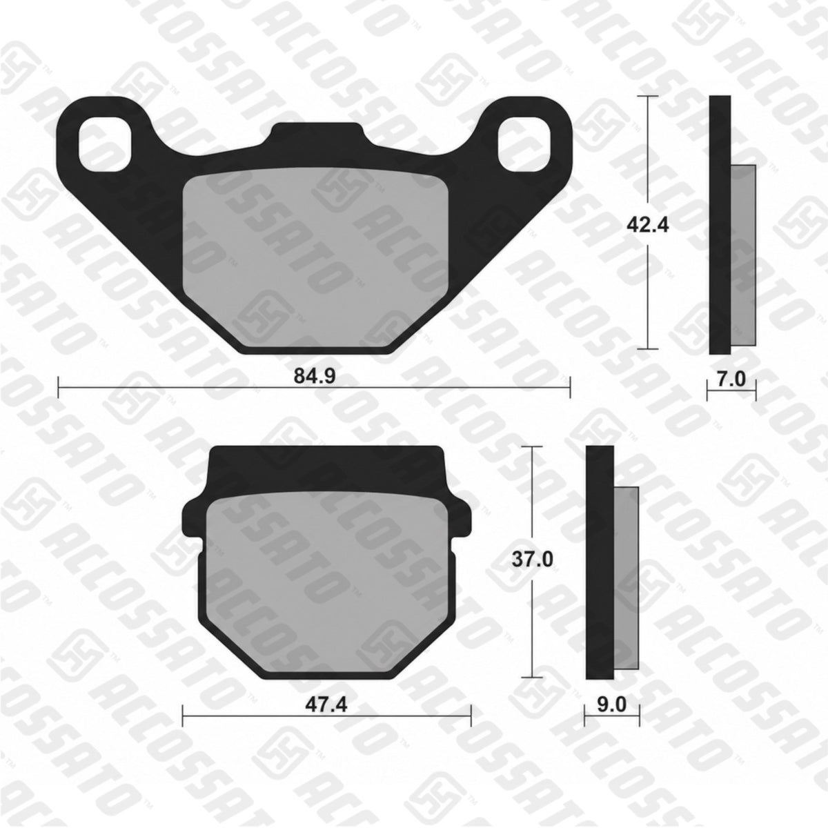Pastiglie freno per Aprilia, Benelli, Suzuki marca Accossato codice AGPA258
