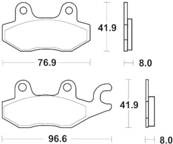 Pastiglie freno per Benelli, Piaggio, Suzuki, Yamaha marca Accossato codice AGPA259