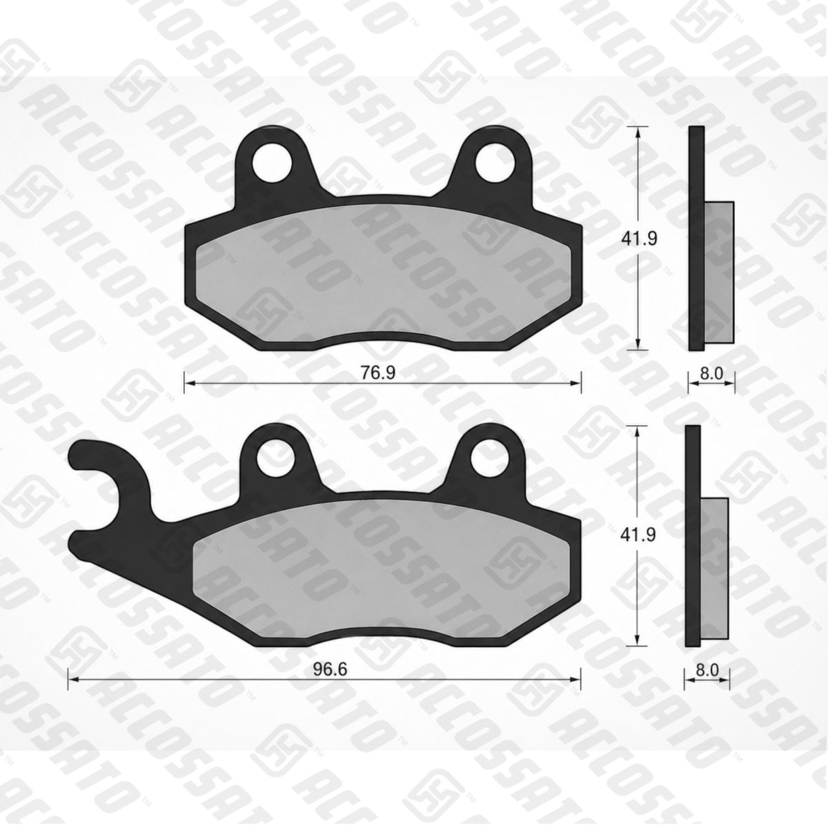 Pastiglie freno per Aprilia, Benelli, Suzuki marca Accossato codice AGPA265