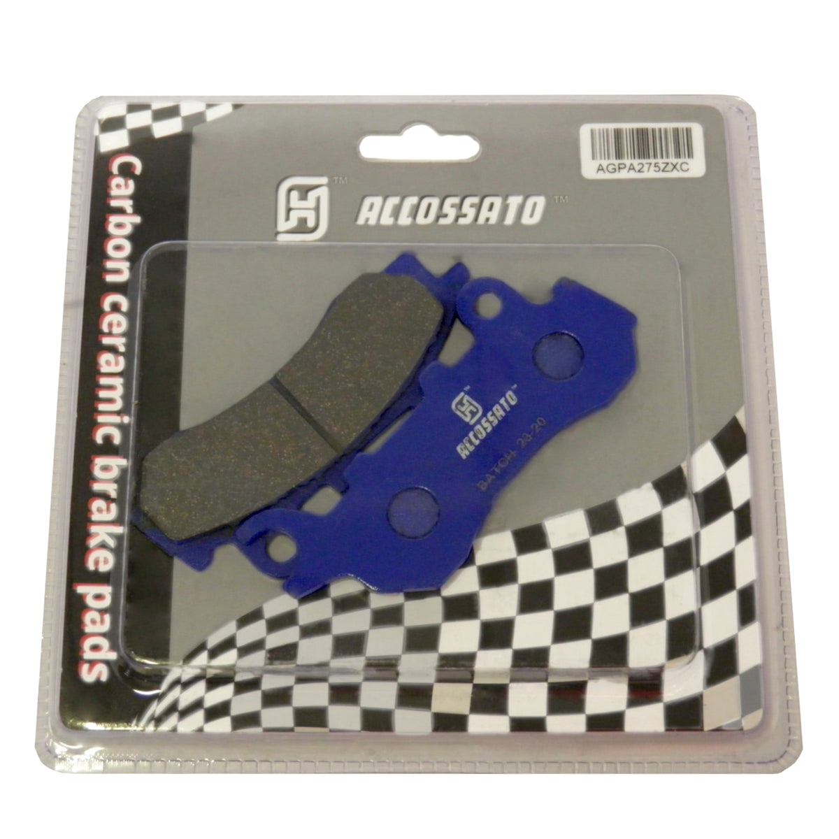 Kit Pastiglie Freno Accossato Per Moto, Mescola Made In Italy, codice AGPA275