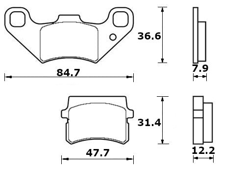 Pastiglie freno per PGO, Quadzilla marca Accossato codice AGPA282
