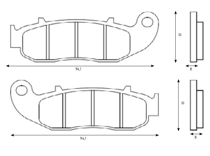 Kit Pastiglie Freno Accossato Per Moto, Mescola Made In Italy, codice AGPA285