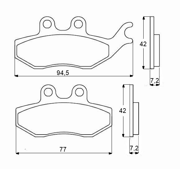 Pastiglie freno per Italjet, Keeway, Rieju marca Accossato codice AGPA48