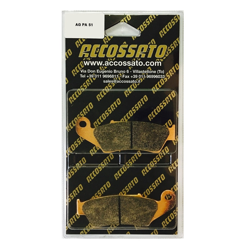 Pastiglie freno per Aprilia, Honda, Kawasaki, Suzuki. Yamaha marca Accossato codice AGPA51