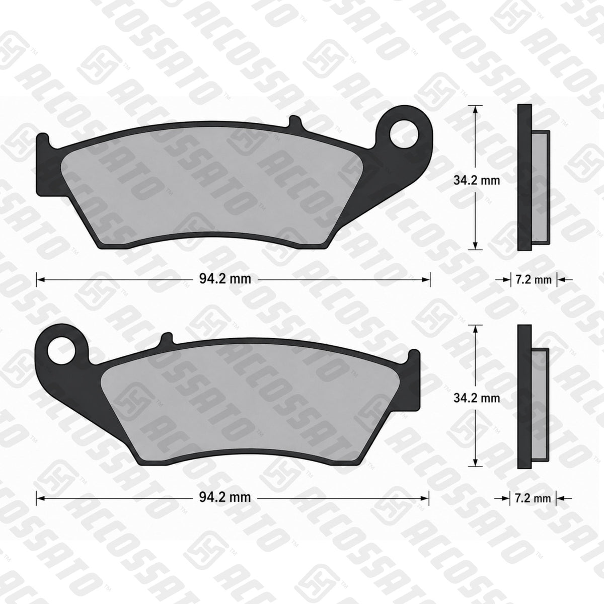 Pastiglie freno per Aprilia, Honda, Kawasaki, Suzuki. Yamaha marca Accossato codice AGPA51