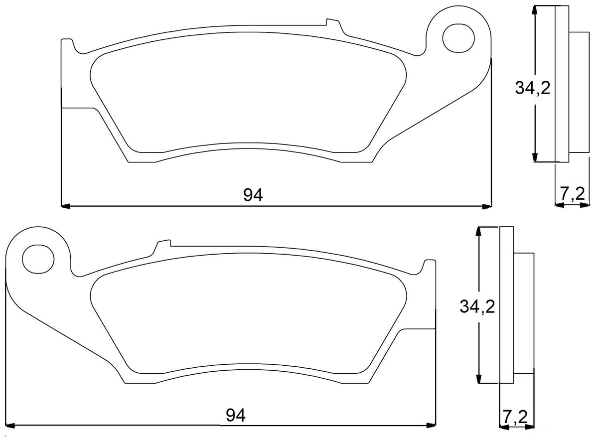 Pastiglie freno per Aprilia, Honda, Kawasaki, Suzuki. Yamaha marca Accossato codice AGPA51
