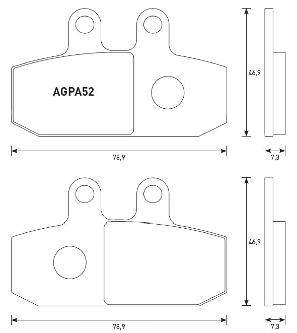 Pastiglie freno per Aprilia marca Accossato codice AGPA52