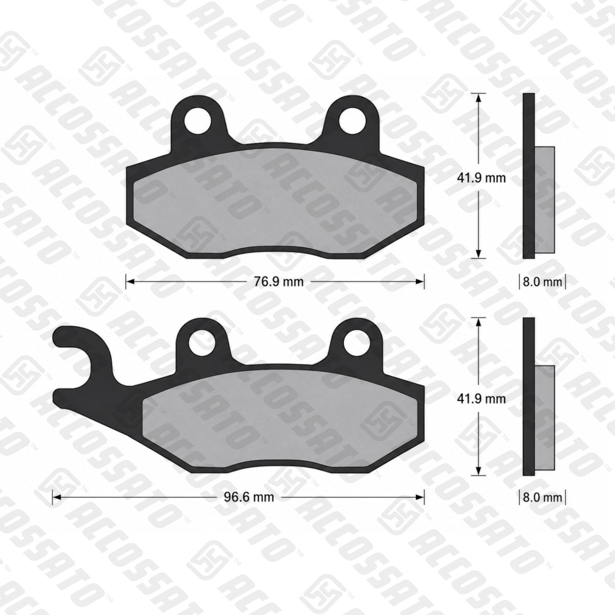 Pastiglie freno per Honda, Kawasaki, Suzuki, Yamaha marca Accossato codice AGPA76