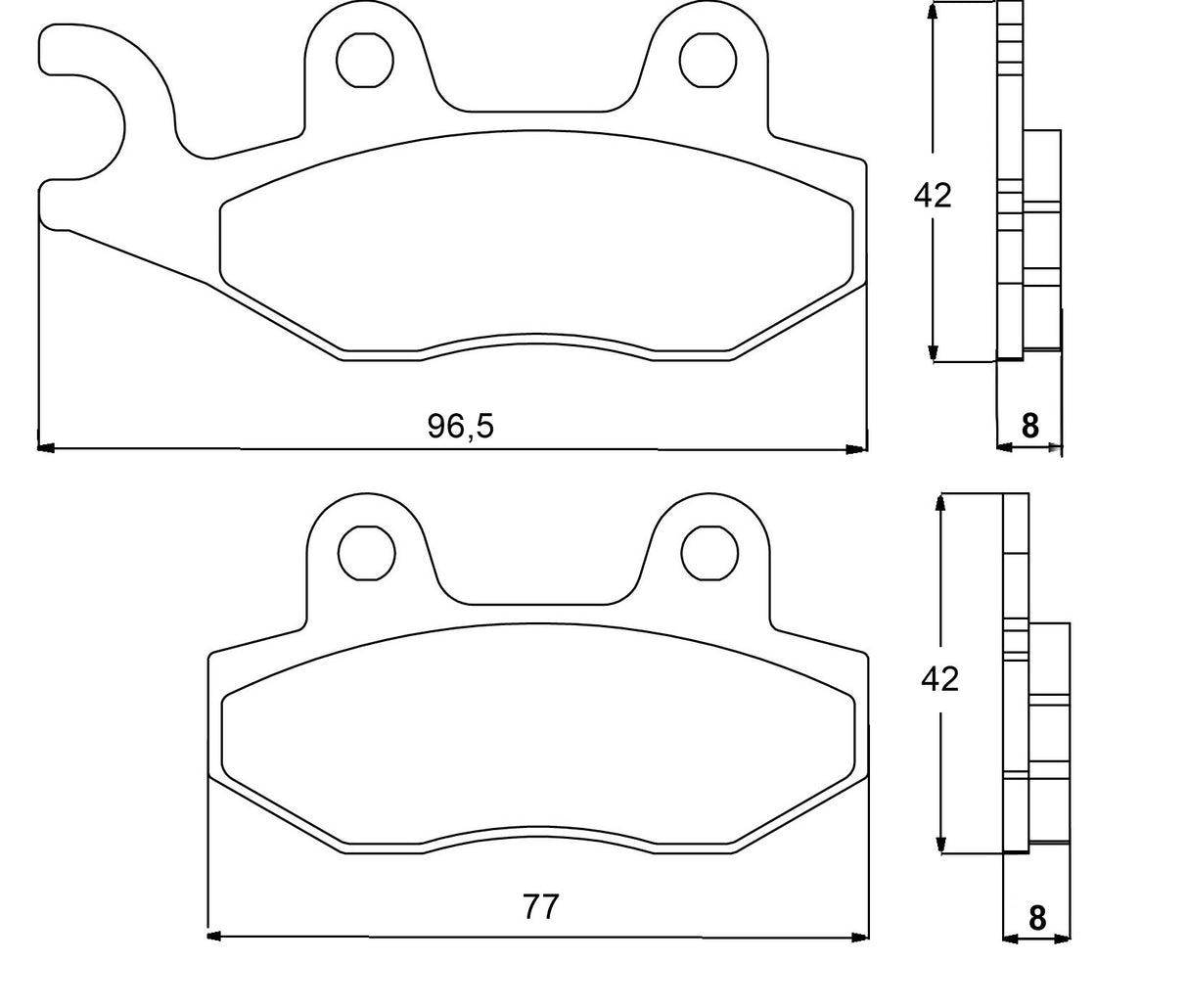 Pastiglie freno per Honda, Kawasaki, Suzuki, Yamaha marca Accossato codice AGPA76