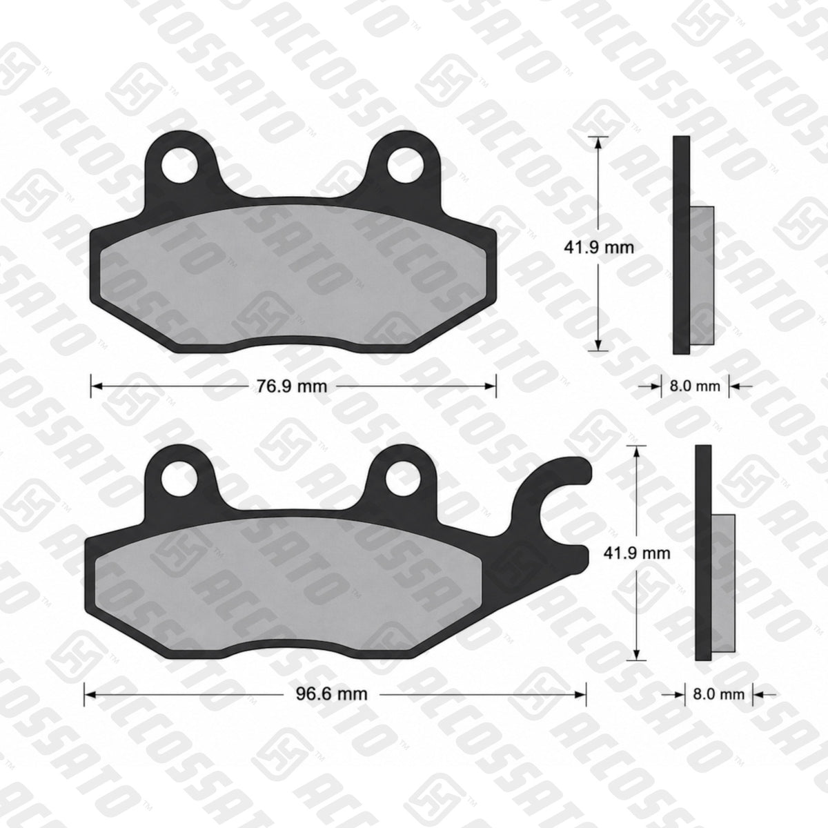 Pastiglie freno per Honda, Kawasaki, Suzuki, Yamaha marca Accossato codice AGPA77