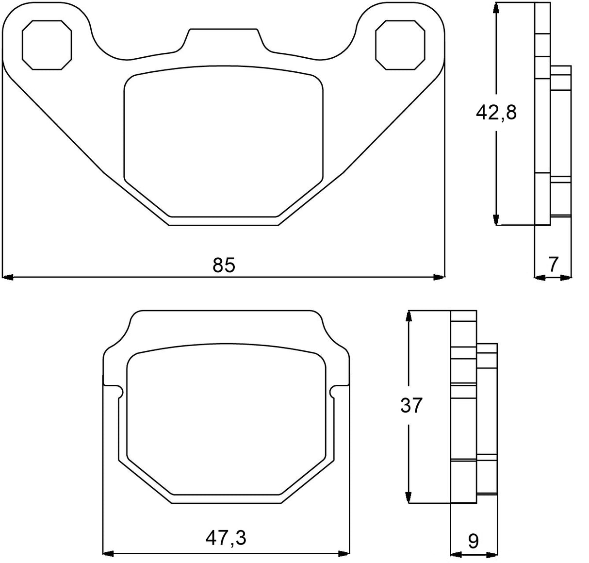 Pastiglie freno per Aprilia, Kawasaki, Suzuki, Yamaha marca Accossato codice AGPA82