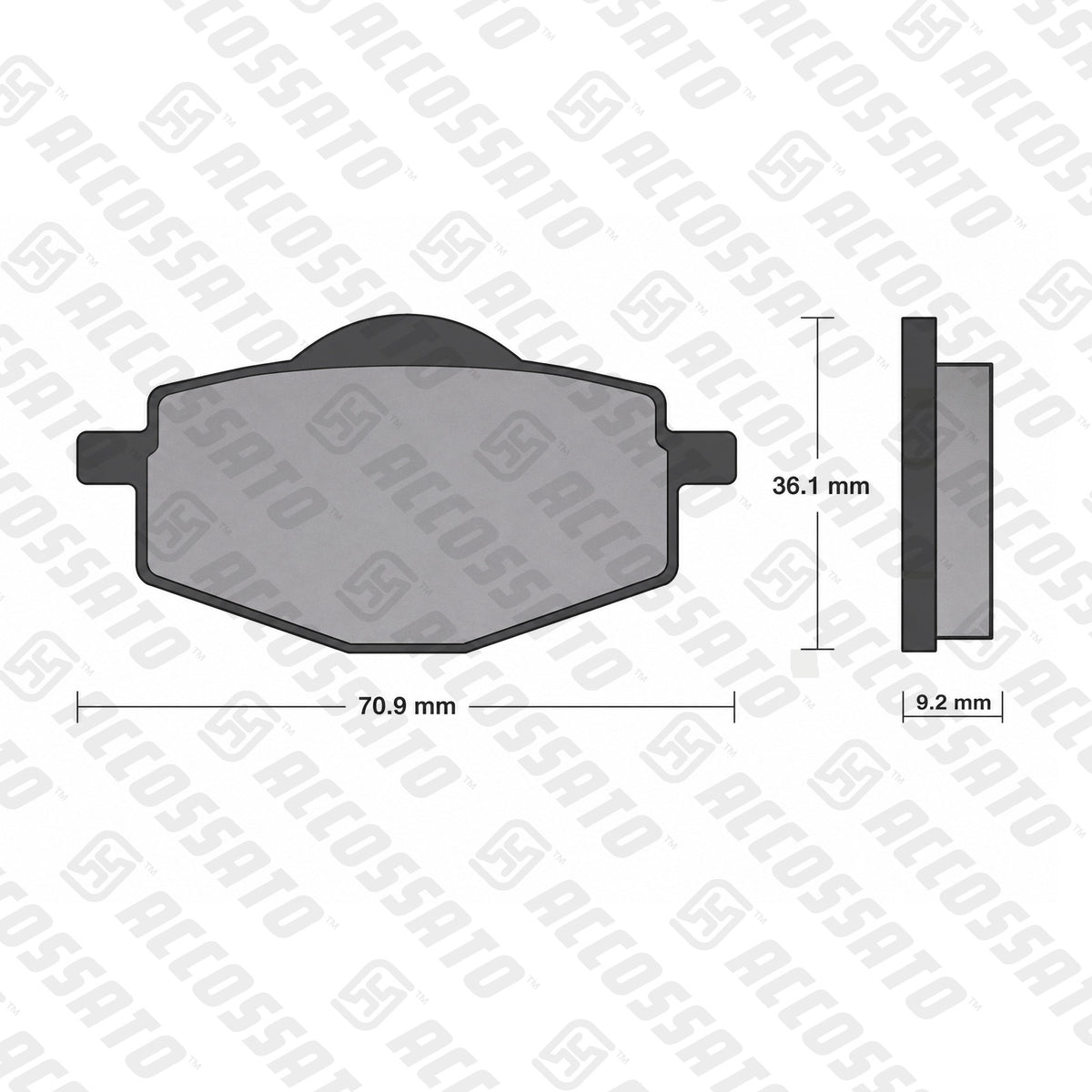 Pastiglie freno per Yamaha marca Accossato codice AGPA89