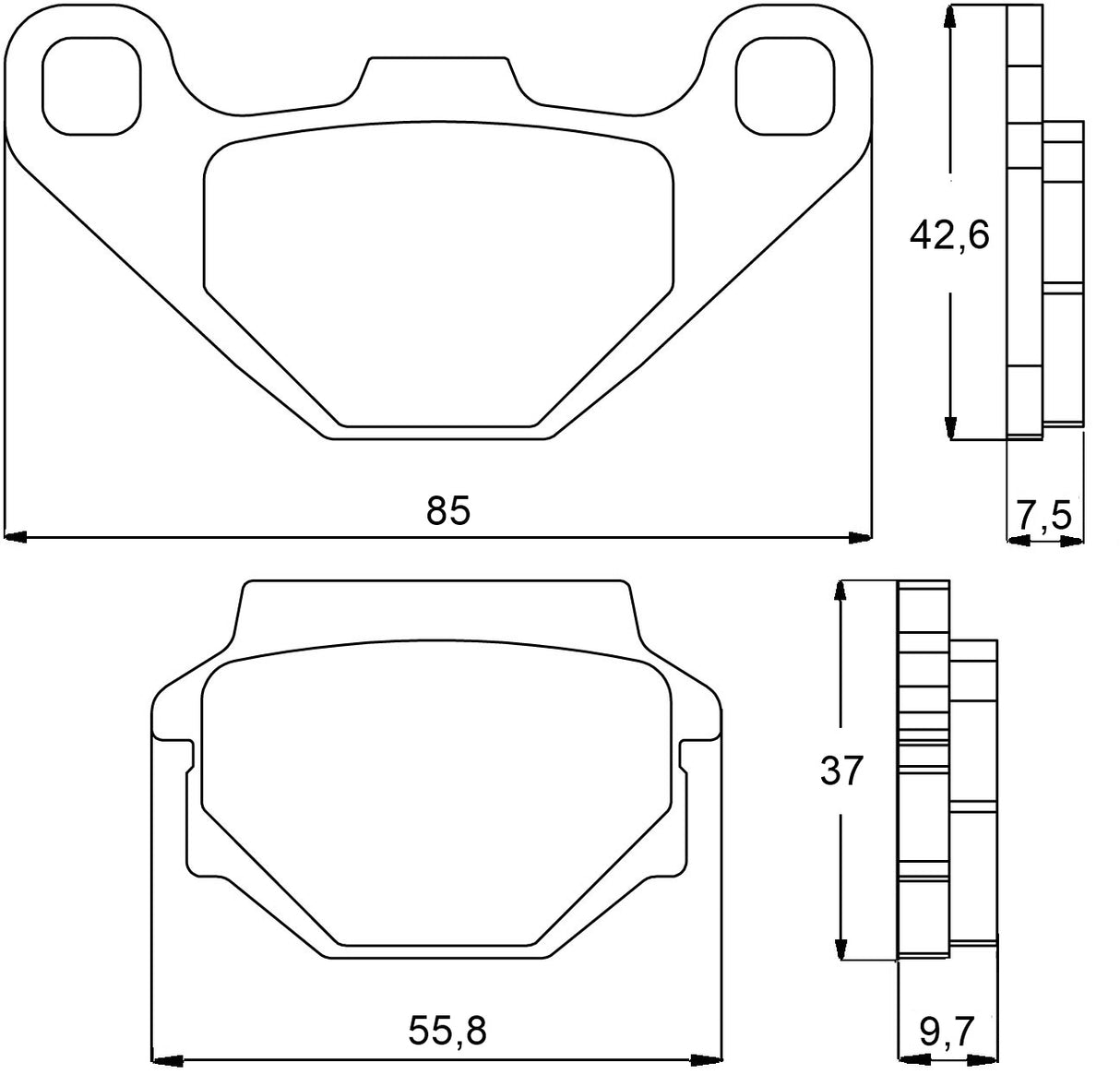 Pastiglie freno per Aprilia, Kawasaki, KTM, Suzuki, Yamaha marca Accossato codice AGPA98