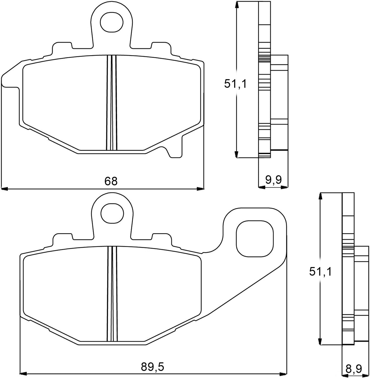 Pastiglie freno per Kawasaki marca Accossato codice AGPP102