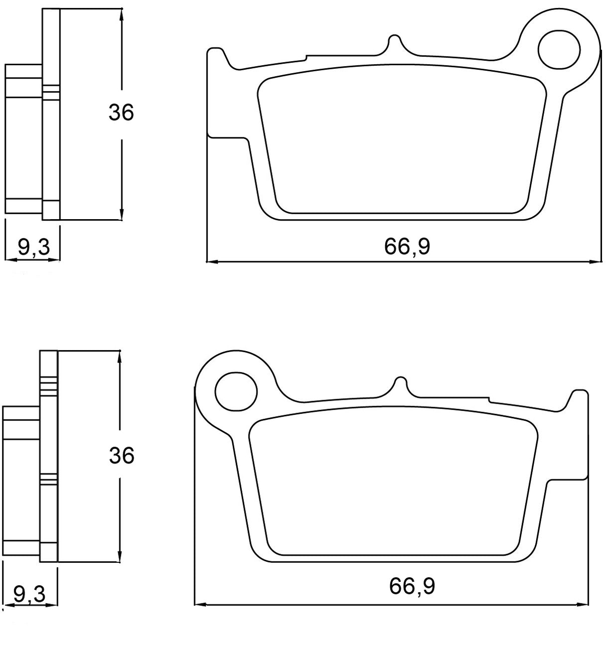 Pastiglie freno per Aprilia, Kawasaki, Suzuki, Yamaha marca Accossato codice AGPP106