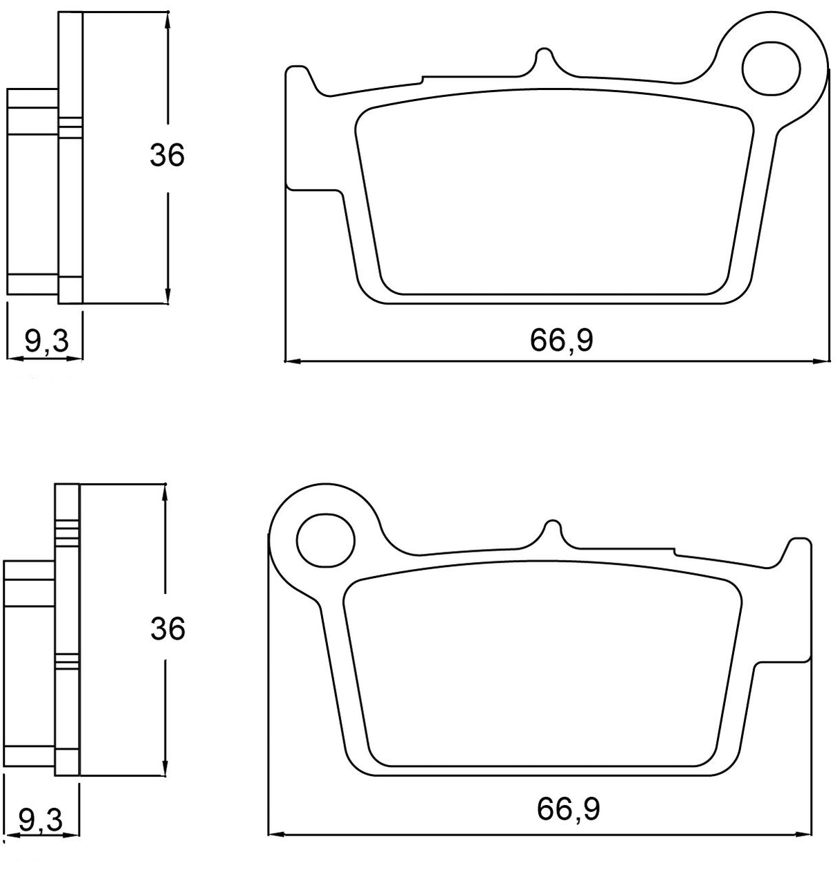 Pastiglie freno per Aprilia, Kawasaki, Suzuki, Yamaha marca Accossato codice AGPP106