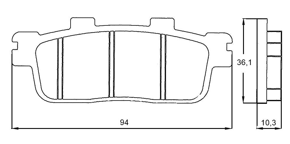 Kit Pastiglie Freno Accossato Per Moto, Mescola Made In Italy, codice AGPP107