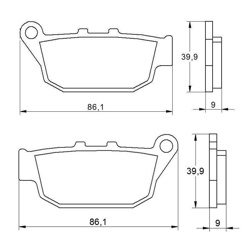 Pastiglie freno per Honda, Kawasaki, Suzuki marca Accossato codice AGPP185