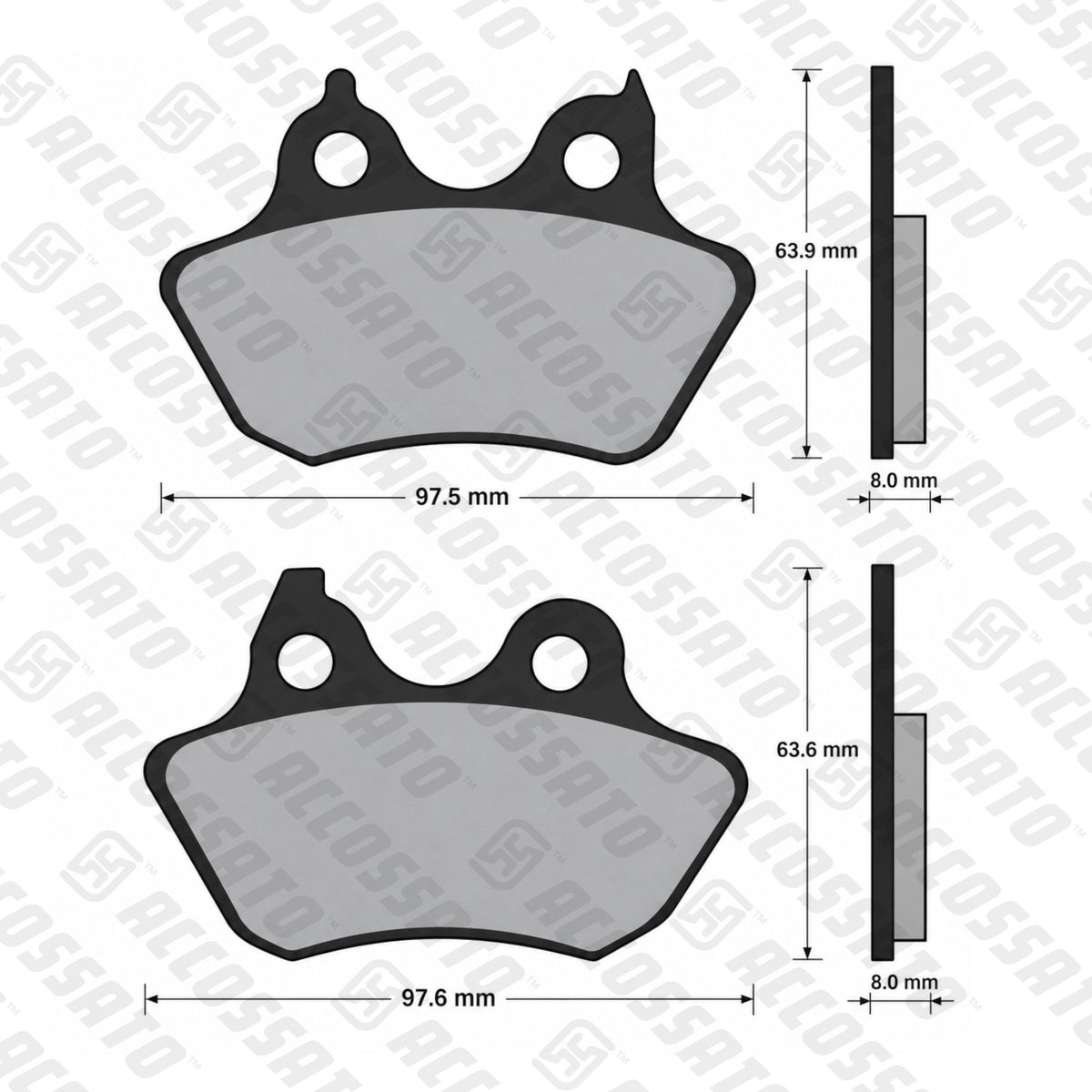 Pastiglie freno per Harley Davidson marca Accossato codice AGPP214