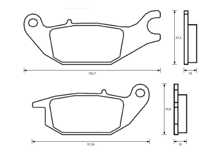 Pastiglie freno per Honda, Yamaha marca Accossato codice AGPP226