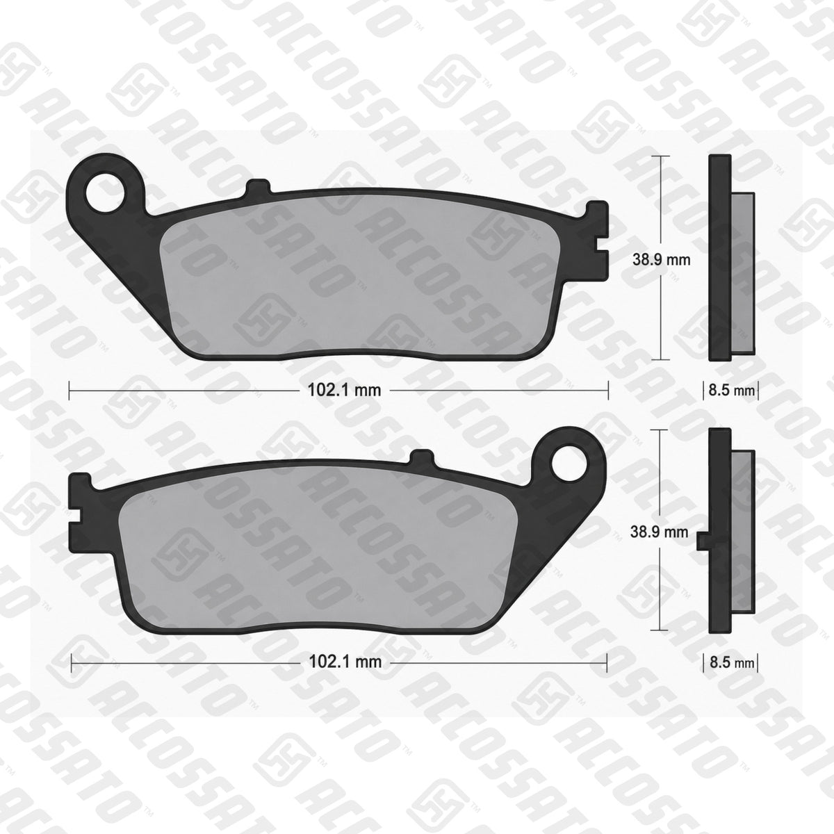 Pastiglie freno per Kymco marca Accossato codice AGPP237