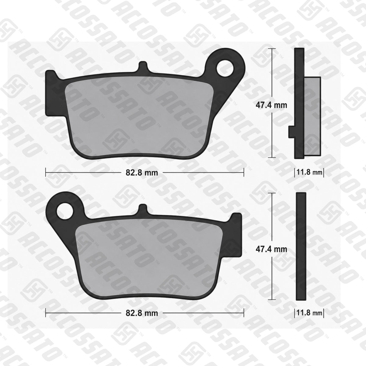 Pastiglie freno per SYM marca Accossato codice AGPP239