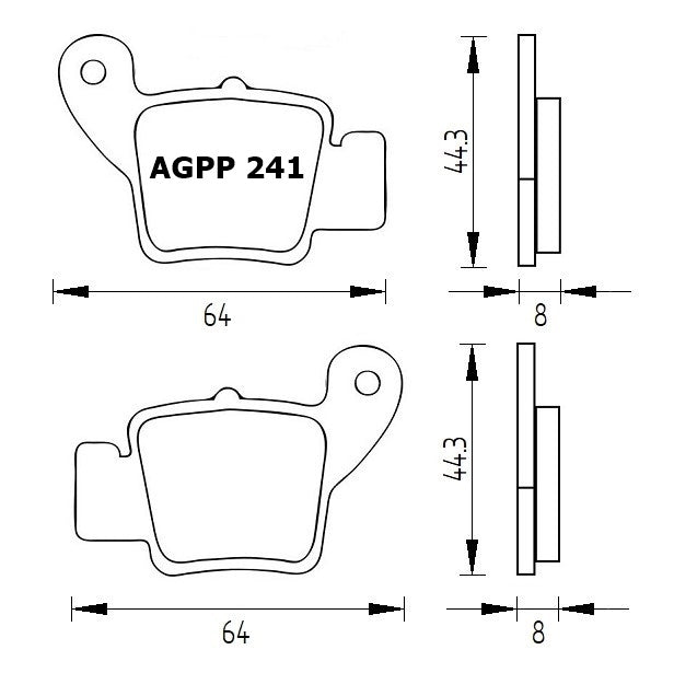 Pastiglie freno per AJP marca Accossato codice AGPP241