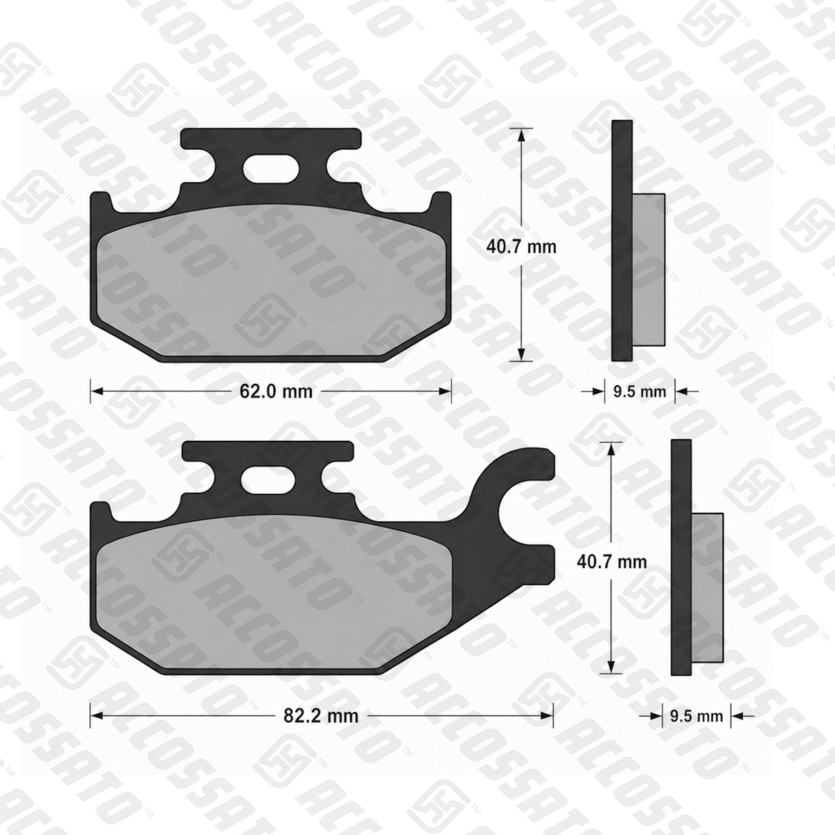 Pastiglie freno per Benelli, Suzuki marca Accossato codice AGPP244