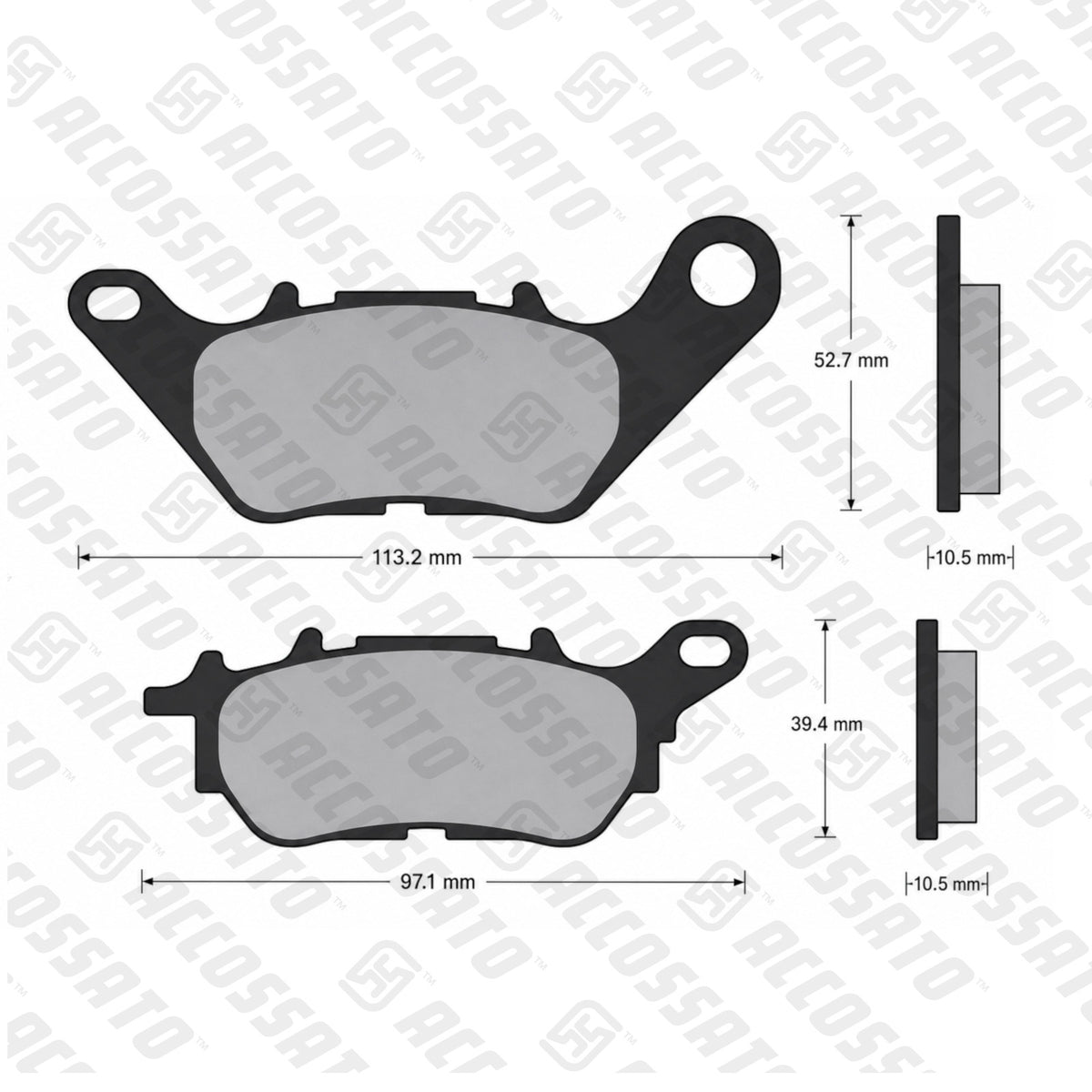 Pastiglie freno per Yamaha marca Accossato codice AGPP254