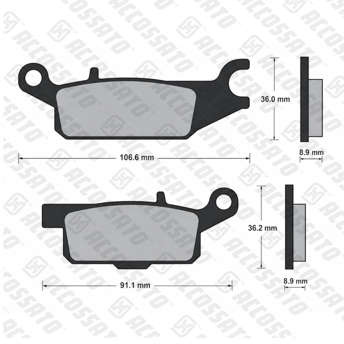 Pastiglie freno per Yamaha marca Accossato codice AGPP256