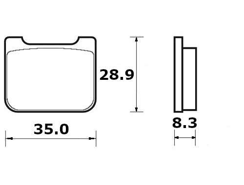 Kit Pastiglie Freno Accossato Per Moto, Mescola Made In Italy, codice AGPP258