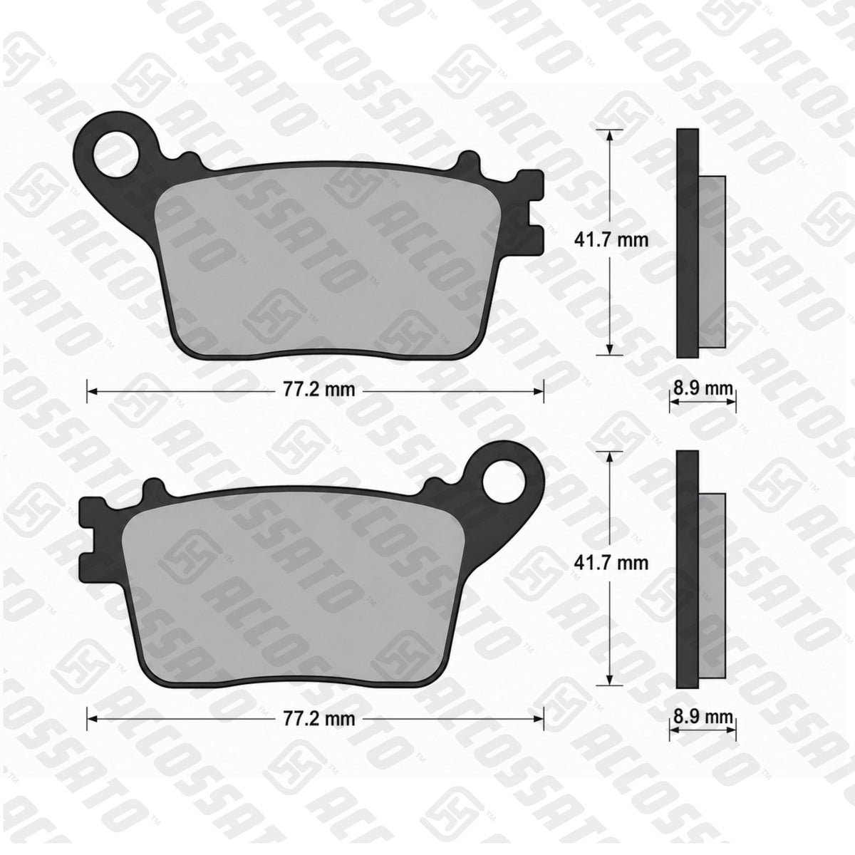 Pastiglie freno per Honda, Kawasaki, Suzuki, Yamaha marca Accossato codice AGPP39