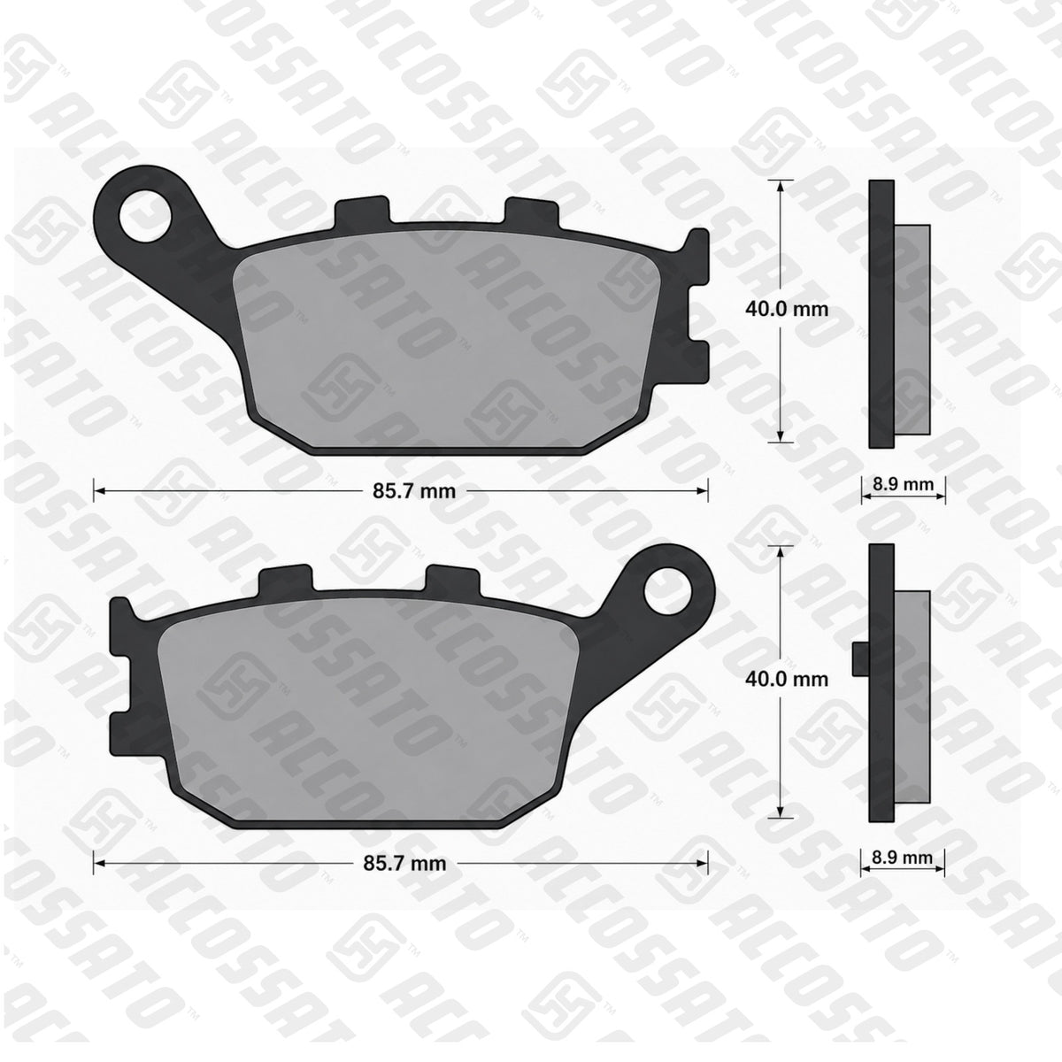 Pastiglie freno per Honda, Kawasaki, Suzuki, Yamaha marca Accossato codice AGPP88