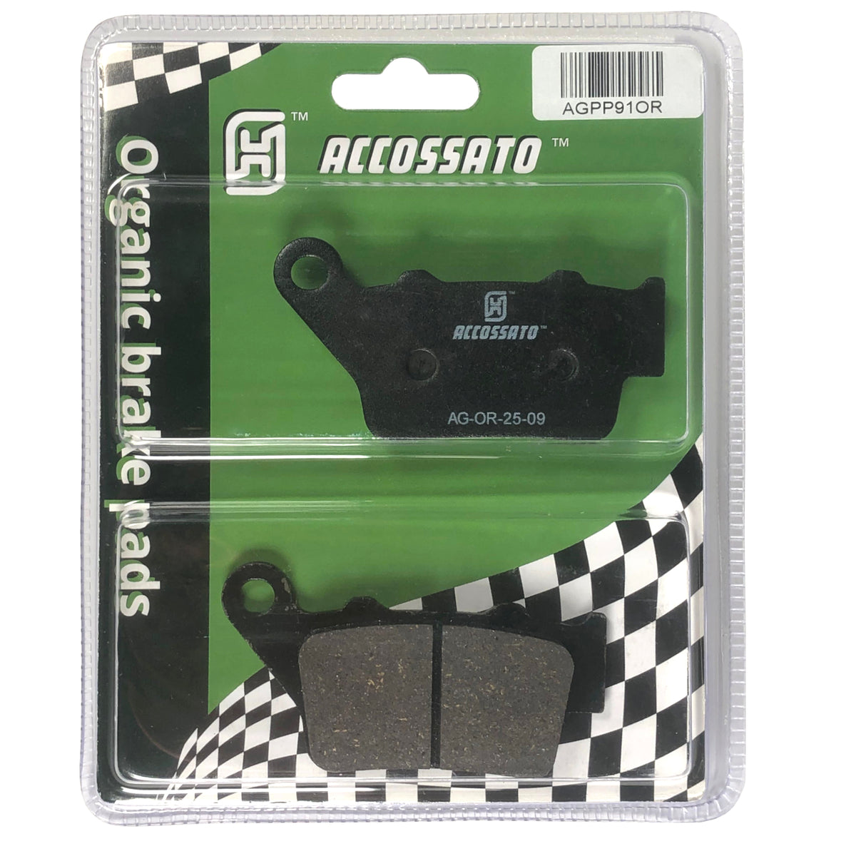 Pastiglie freno per Aprilia, Benelli, Ducati, Harley Davidson, Honda, KTM, Yamaha marca Accossato codice AGPP91