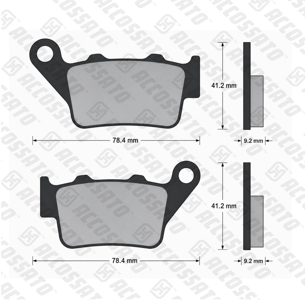 Pastiglie freno per Aprilia, Benelli, Ducati, Harley Davidson, Honda, KTM, Yamaha marca Accossato codice AGPP91