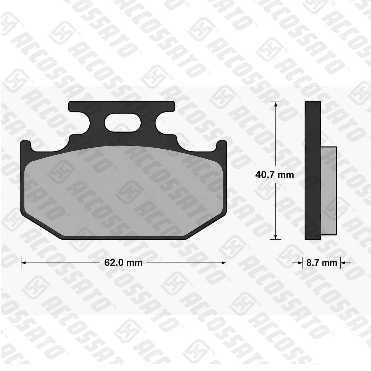 Pastiglie freno per Kawasaki, Suzuki, Yamaha marca Accossato codice AGPP99