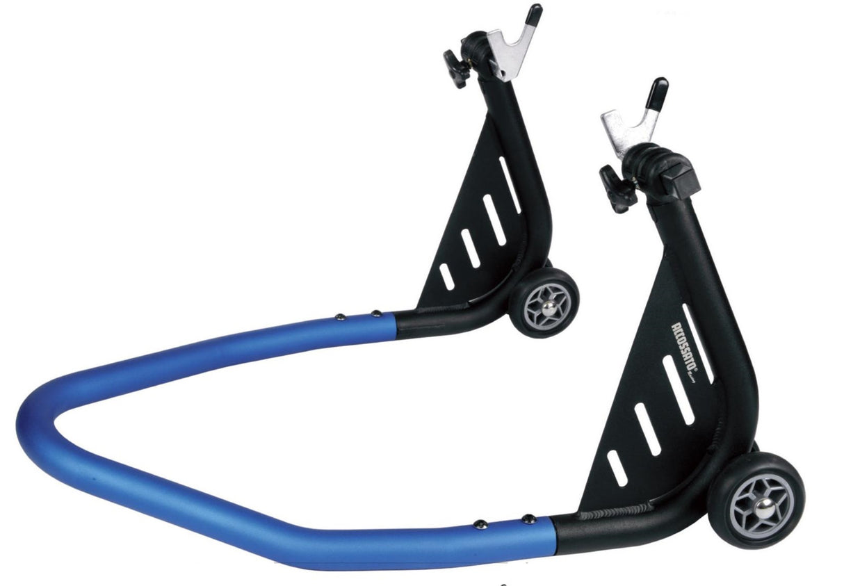 Cavalletto posteriore smontabile Accossato, ricavato in alluminio, fornito di staffa a L