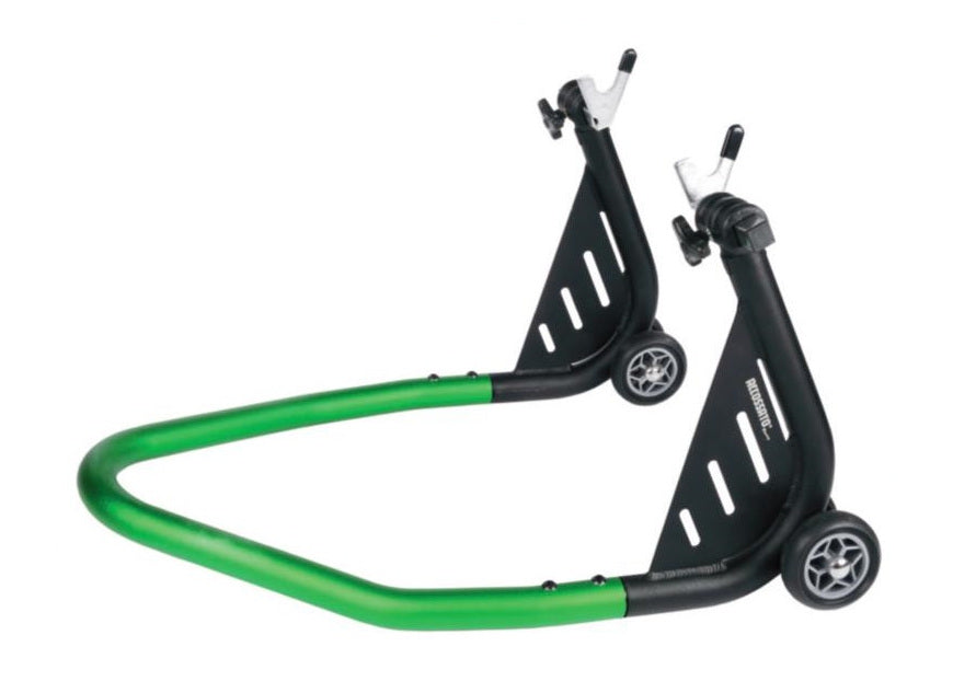 Cavalletto posteriore smontabile Accossato, ricavato in alluminio, fornito di staffa a L