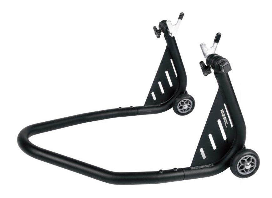 Cavalletto posteriore smontabile Accossato, ricavato in alluminio, fornito di staffa a L