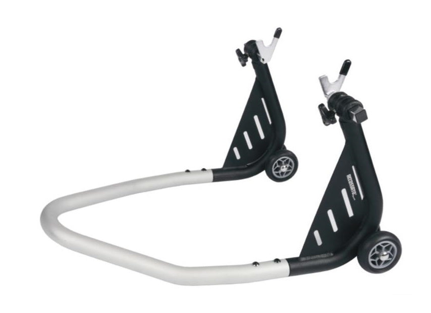 Cavalletto posteriore smontabile Accossato, ricavato in alluminio, fornito di staffa a L